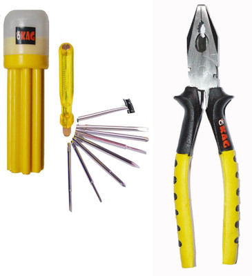 

KAG P-828 Hand Tool Kit(10 Tools), Multicolor
