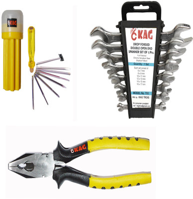 

KAG P-829 Hand Tool Kit(18 Tools), Multicolor