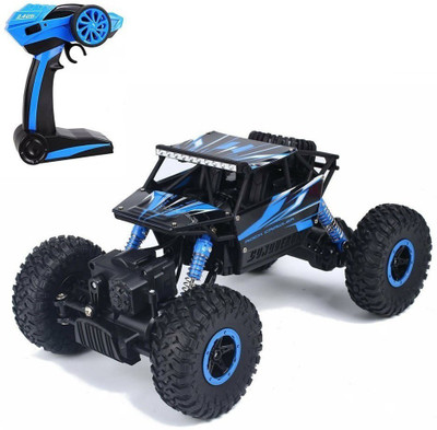 

WaterMelon EMOB 2.4G 4CH 4 Wheel Drive Rock Crawlers 4x4 Monster Driving Truck Double Motors Drive Off-Road Remote Control Climbing Rock Crawler Car (Blue)(Blue)