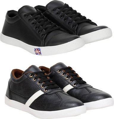 

Knot n Lace Combo Pack of 2 Casual Sneakers Sneakers For Men(Black, Black