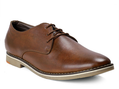 

K KING Men's Decent Brown Casual Shoes Corporate Casuals For Men(Brown