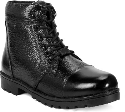 

K KING Men's Safety Boot with Steel Toe Lace Up For Men(Black