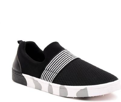 Sporter Slip On Sneakers For Men(Black, Grey, White, Black;grey and white