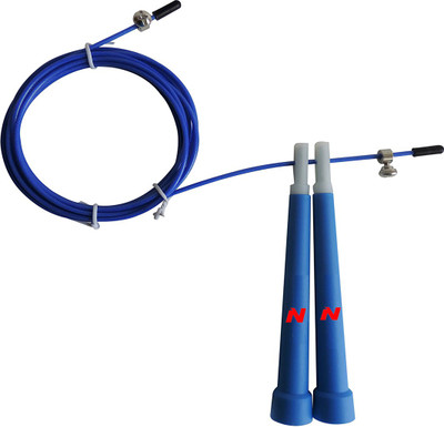 

Neulife Adjustable Steel Cable Wire Jump Rope 10 feet long Speed Skipping Rope(Blue, Pack of 1)