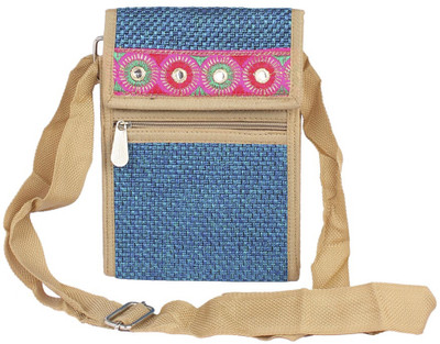 

Aliado Women Casual Blue Jute Sling Bag