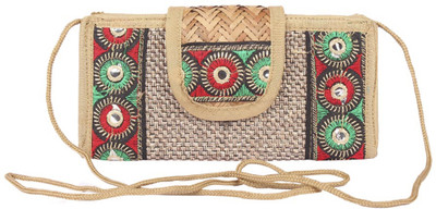 

Aliado Women Casual Beige Jute Sling Bag