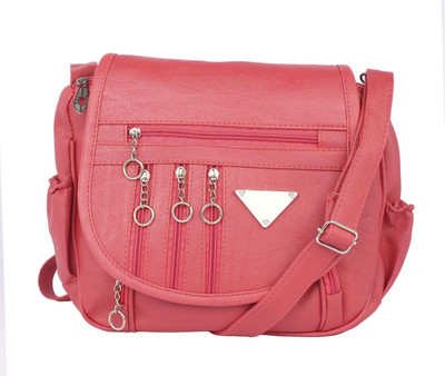 

Aliado Women Casual Pink Leatherette Sling Bag