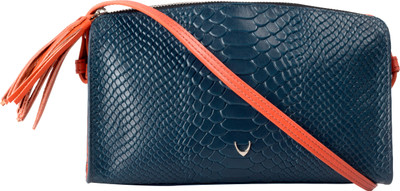 

Hidesign Women Casual Blue Genuine Leather Sling Bag