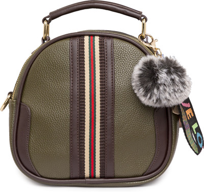 

Satchel Bags Women Evening/Party, Casual Green PU Sling Bag