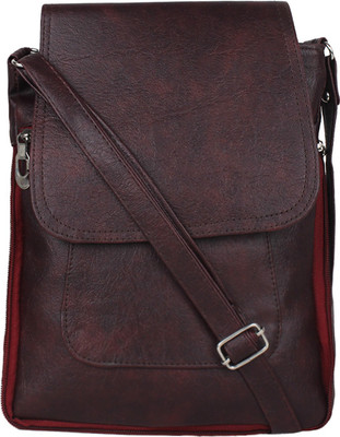 

Ankita Fashion World Girls Casual Maroon PU Sling Bag