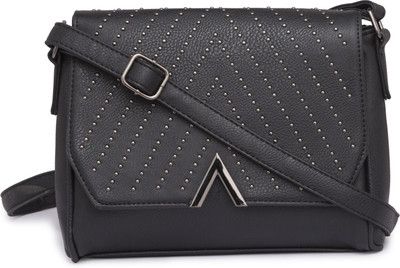

Satchel Bags Women Casual Black PU Sling Bag