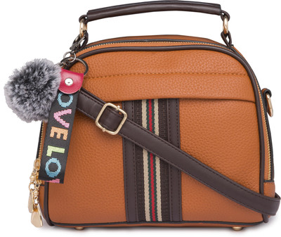 

Satchel Bags Women Casual Tan PU Sling Bag