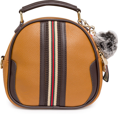 

Satchel Bags Women Casual Tan PU Sling Bag