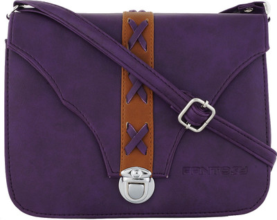

Fantosy Women Casual Purple PU Sling Bag
