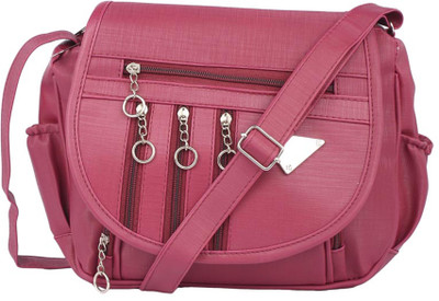 

Aliado Women Casual Pink Leatherette Sling Bag