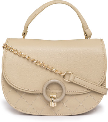 

Satchel Bags Women Casual Beige PU Sling Bag