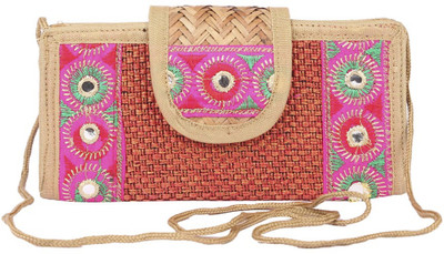 

Aliado Women Casual Orange Jute Sling Bag