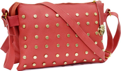 

SPLICE Women Evening/Party Red PU Sling Bag