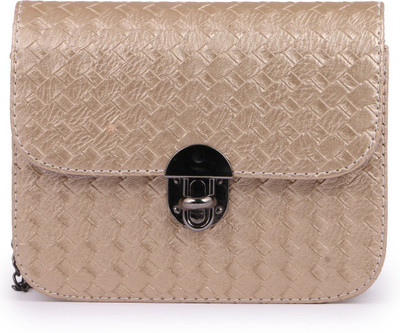 

Elprine Women Casual Gold PU Sling Bag