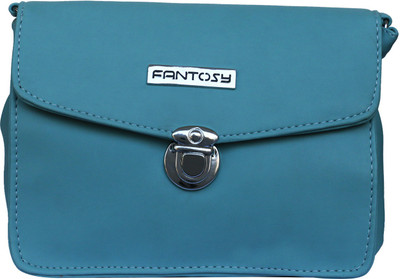 

Fantosy Women Casual Blue PU Sling Bag