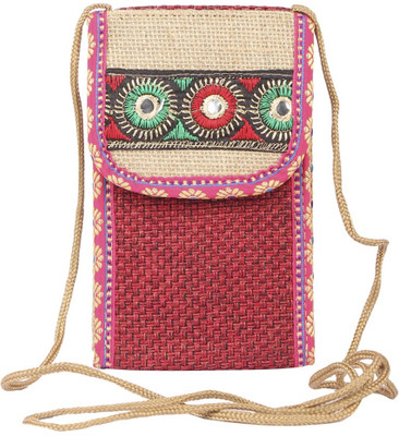 

Aliado Women Casual Red Jute Sling Bag