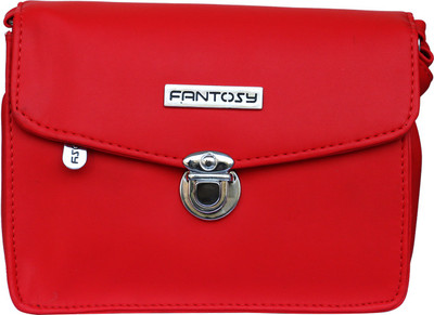 

Fantosy Women Evening/Party Red PU Sling Bag