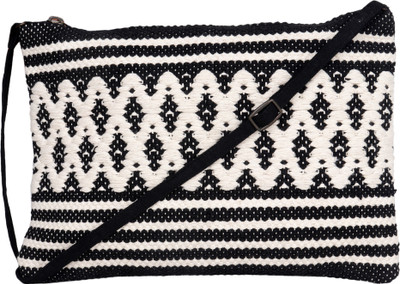 

Diwaah Women Evening/Party Black Cotton Sling Bag