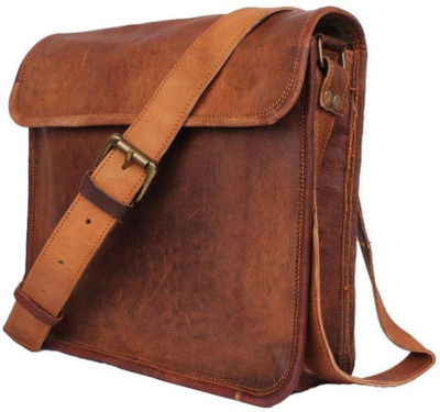 Pranjals House Boys & Girls Formal Brown Genuine Leather Sling Bag