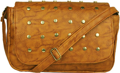 

LI LEANE Women Evening/Party Tan Leatherette Sling Bag