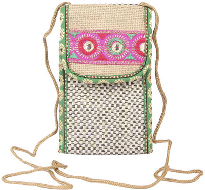 

Aliado Women Casual White Jute Sling Bag