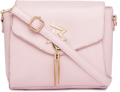 

Satchel Bags Women Casual Pink PU Sling Bag