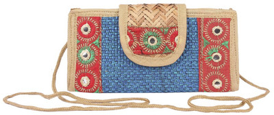 

Aliado Women Casual Blue Jute Sling Bag