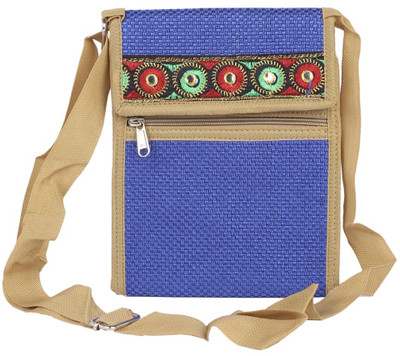 

Aliado Women Casual Blue Jute Sling Bag