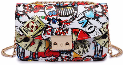 

Di Grazia Girls Evening/Party, Casual Multicolor PU, Polyester Sling Bag