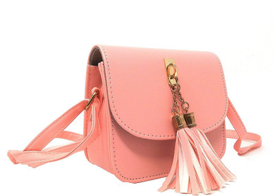 

Di Grazia Girls Evening/Party, Casual Pink PU, Polyester Sling Bag