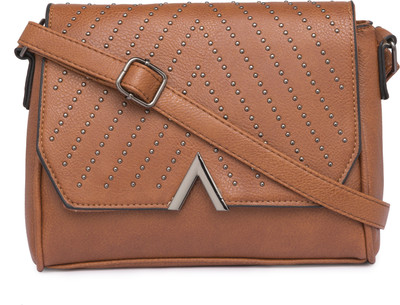 

Satchel Bags Women Casual Brown PU Sling Bag