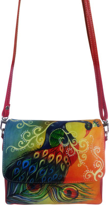 

EL Mio Women Casual, Evening/Party, Formal Red Genuine Leather Sling Bag