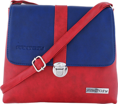 

Fantosy Women Casual Blue, Red Leatherette Sling Bag