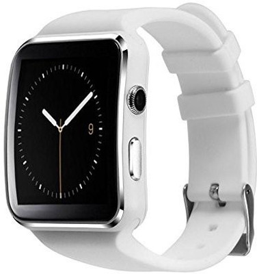 

Adlyn Rectangular Black Dial Wrist Smart Band/Watch- Bluetooth with Built-in Sim card and Memory card slot, Fitness Tracker, With call function, Video recorder, Compatible with All Android Mobiles (White Silicon Strap Regular) White Smartwatch(White S