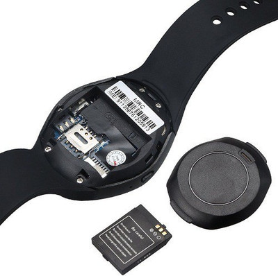

GUG Bluetooth Smartwatch With Sim & Tf Card Support With Apps Like Facebook And Whatsapp Touch Screen With Remote Camera & Heart Rate Monitor Multi-Function For All Smartphones Black Smartwatch(Black Strap Free Size)