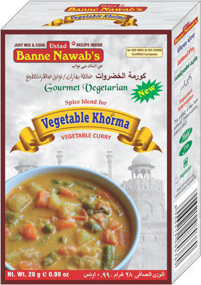 

Ustad Banne Nawab's VEGETABLE KHORMA - VEGETABLE CURRY - 1 PACK(28 g)