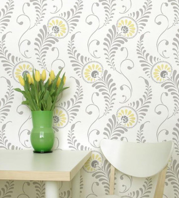 

Kayra Decor KD409 (SIZE:16" x 24")Beautiful reusable Wall Stencil(Pack of 1, Beautifully designed stencil.)