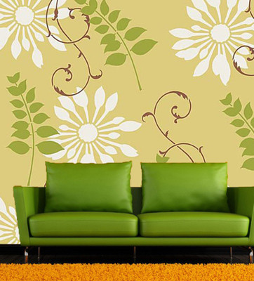 

Kayra Decor KD377 (SIZE:16" x 24")Beautiful reusable Wall Stencil(Pack of 1, Beautifully designed stencil.)