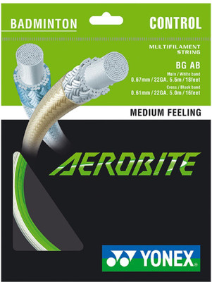 

Yonex AEROBITE 0.67 Badminton String - 18 m(White, Green)