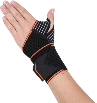 

AGE CARE Adjustable Wrist Strap Support Brace Wrist Support (Free Size, Orange)