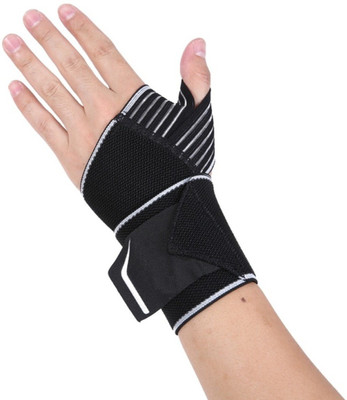

AGE CARE Adjustable Wrist Strap Support Brace Wrist Support (Free Size, Black), Grey