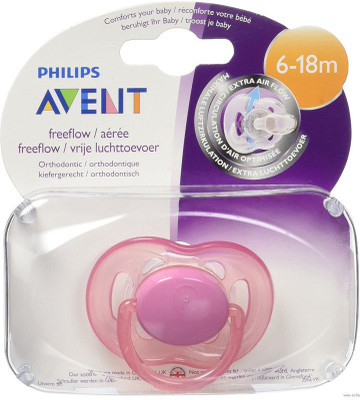 

Philips Avent Freeflow Pacifiers Soother 6-18m Pink Soother(Pink)