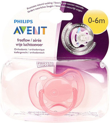 

Philips Avent Freeflow Pacifiers Soother 0-6M Pink Soother(Pink)
