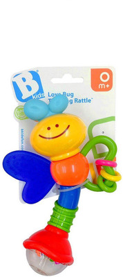 

B kids Rattle & Teether Love Bug Teether(Multicolor)