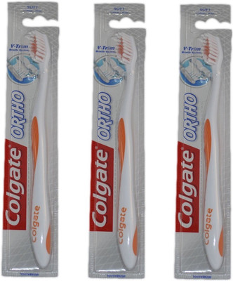 

Colgate Orhtodontic (Pack of 3) Soft Toothbrush(Pack of 3)